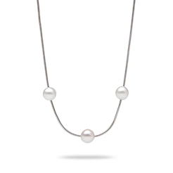MAUI DIVERS Freshwater Pearl Necklace in Silver