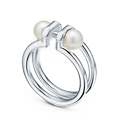 Tiffany&Co. Silver Ring with Akoya Pearls