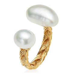 PASPALEY Wild Pandanus Keshi Pearls Ring